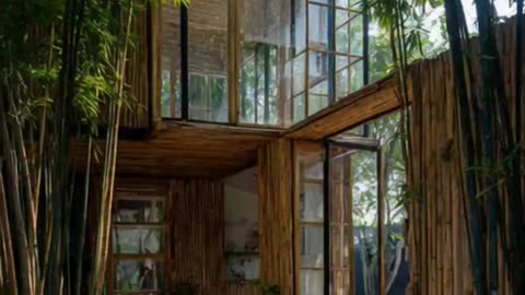 Peaceful Container House Hidden in Bamboo
