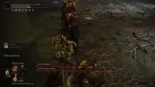 Elden Ring NG+1 | Crucible Knight & Crucible Knight Ordovis boss fight w/Mimic Tear #eldenring