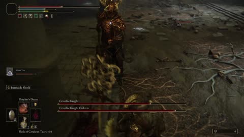 Elden Ring NG+1 | Crucible Knight & Crucible Knight Ordovis boss fight w/Mimic Tear #eldenring