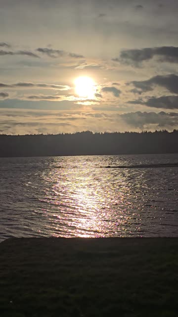 Beautiful sunrise on the water