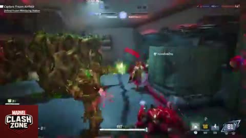 Marvel Rivals: Capture of the Frozen Airfield by Groot