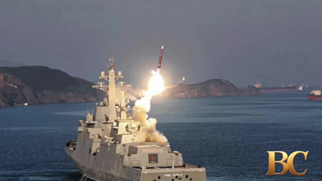 Kim Jong Un oversees missile tests on new North Korean warship