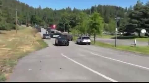 Scene in Coeur d'Alene, Idaho where multiple firefighters were shot while responding