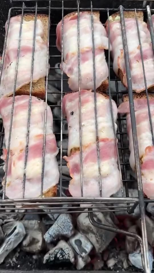 Delicious appetizer on the grill