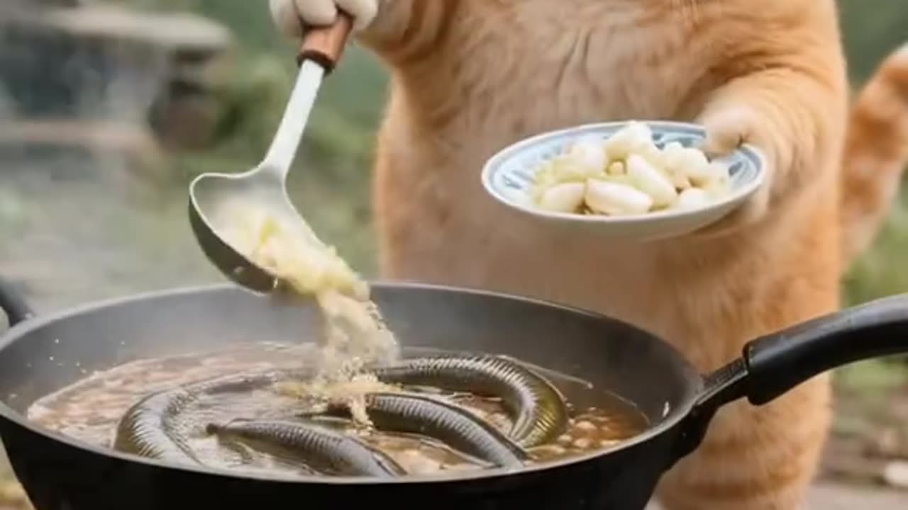 🐱 The Selfish Cat Who Ate All the Fish – Funny Cartoon Story for Everyone!