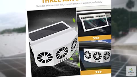 SWOOMEY Solar Cooler Car Window Solar Powered Car Air Conditioning