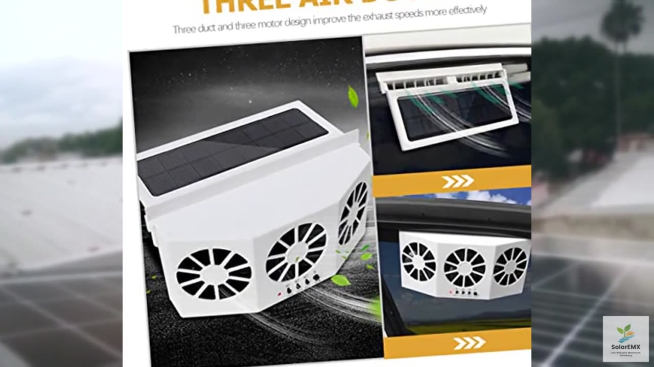 SWOOMEY Solar Cooler Car Window Solar Powered Car Air Conditioning