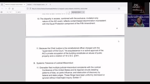 (7/23/2025) | AUDIO CHAT 182 | SG Sits Down w/ JudicialPedia Founder Janice Grenadier: Petition to Impeach Chief Justice Roberts