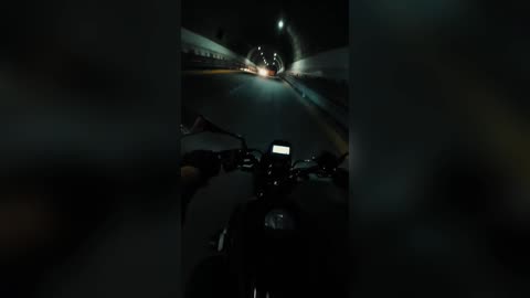 Driving a motorcycle in the city center