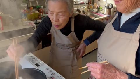 Grandma With Quick Reflexes Catches Loose Veggie