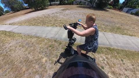 Grandma and her first E-scooter Ride