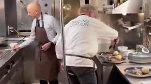 Chef's got a mobile seat, cooking in style