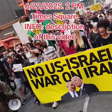 EMERGENCY PROTEST in New York City: "NO WAR ON IRAN!"