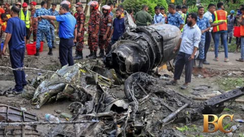 Bangladesh Air Force training jet crashes into a school, kills at least 20