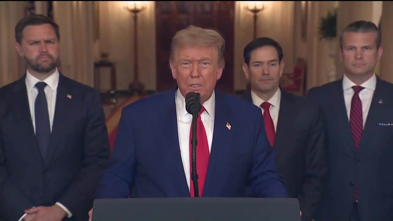 Trump’s full address to the nation from the White House after the U.S. military strikes Iran.