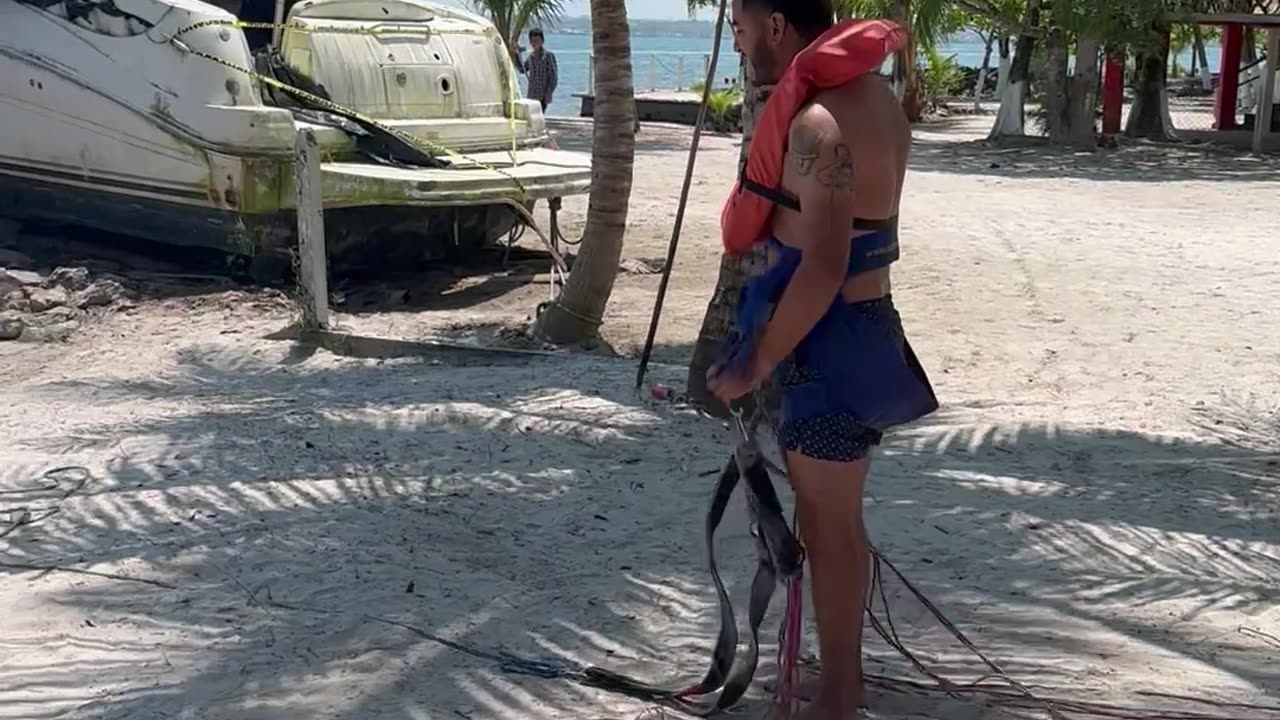 Parasailer Fails on Takeoff