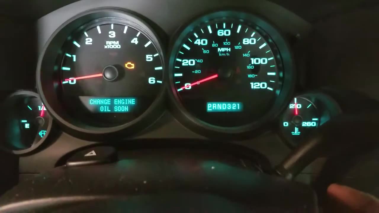 Reset oil light 2011 GMA Sierra