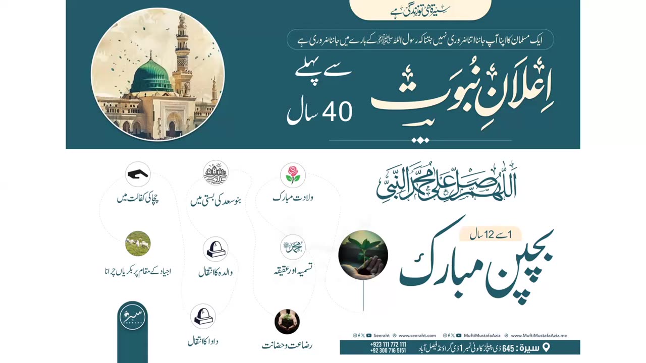 سیرت کورس (بیچ #4) | کلاس 1 | سیرت کا تعارف | مفتی مصطفیٰ عزیز | Seerat Course