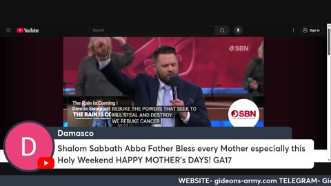 GIDEONS ARMY SATURDAY LIVE 5/10/25 930 AM EST-HAPPY MOTHERS DAY.S