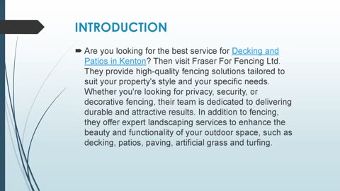 Best Decking and Patios in Kenton
