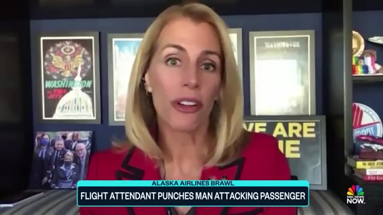 Viral video shows flight attendant punching man attacking female passenger