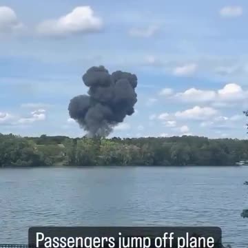 Passengers jumping off a plane before it crashes. INSANE.
