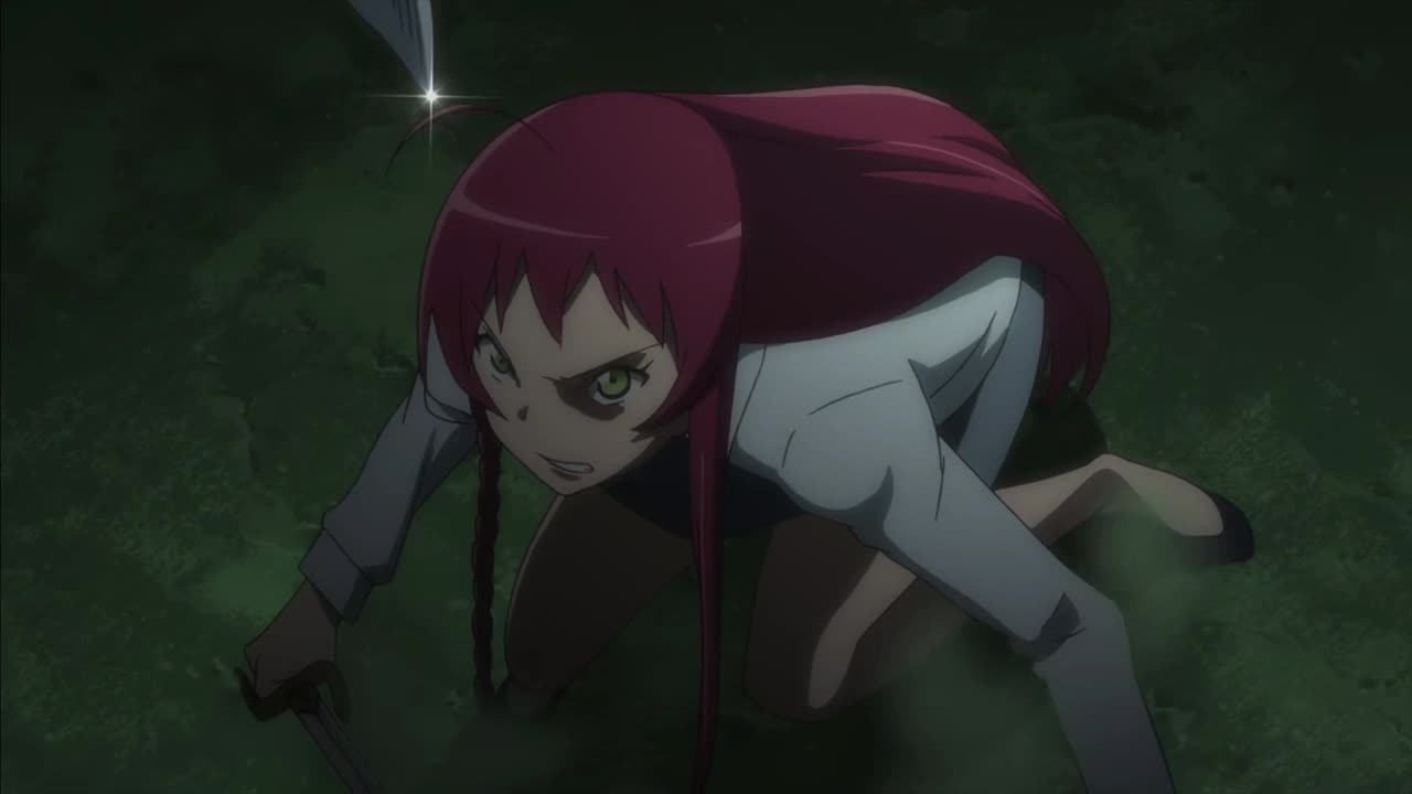 The Devil is a Part-Timer - Emi vs scythe-wielding stranger