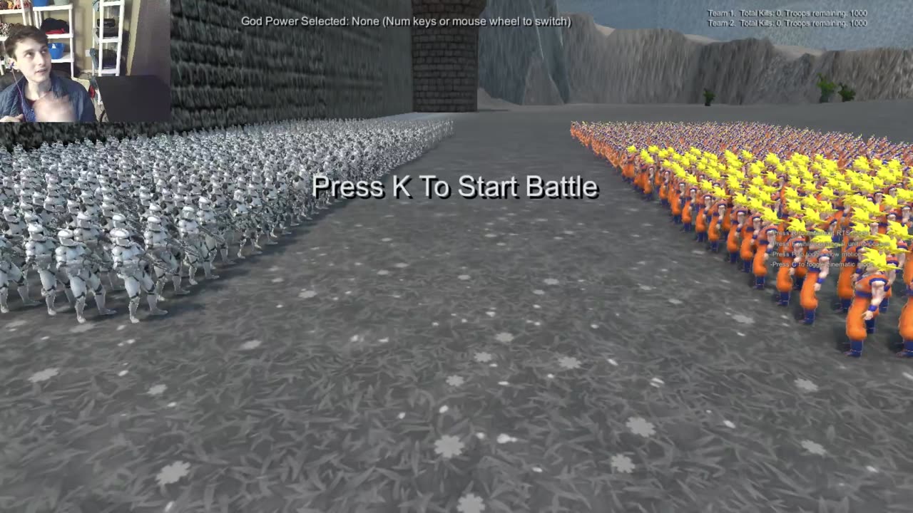 1,000 Super Saiyan Gokus From Dragon Ball Z Series VS 1,000 Clone Troopers In A Battle