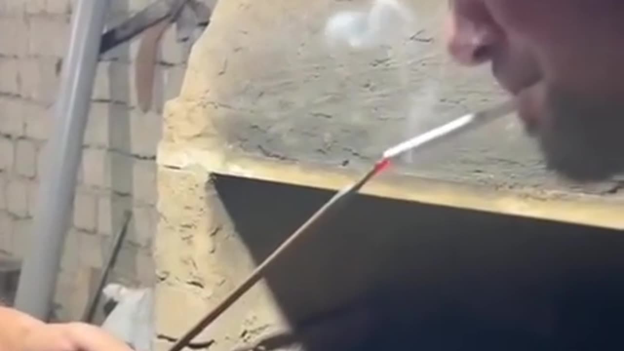 This is not how you light a forge without a lighter.