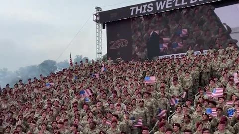 President Trump's welcome at Fort Bragg