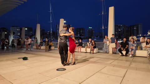 Tango in the Harbor – Street Performers Captivate with Passion | Spain Port Magic