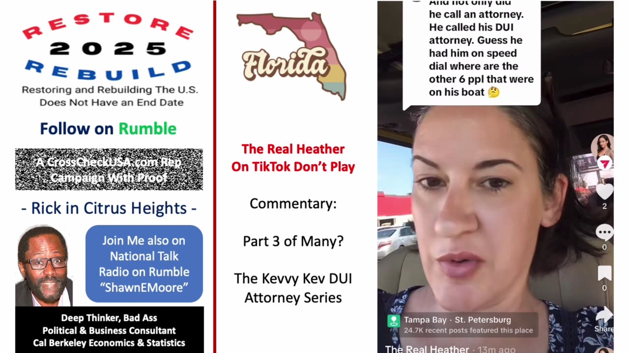 Pt 4-TikTok's The Real Heather Continues With Clearwater FL Boat Accident and Attorney