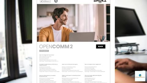 OpenComm2 2025 Upgrade - Open-Ear Bone Conduction Headphones, Wireless Bluetooth Headset w