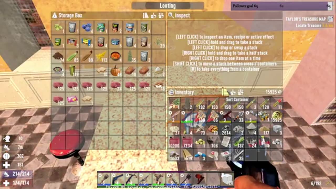 7 Days to die (part 26) Explore areas of the cliff town, keep on building and pain.