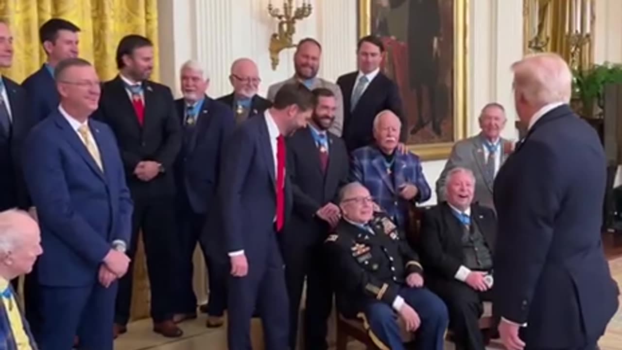 President Trump greets Medal of Honor recipients in honor of Medal of Honor Day