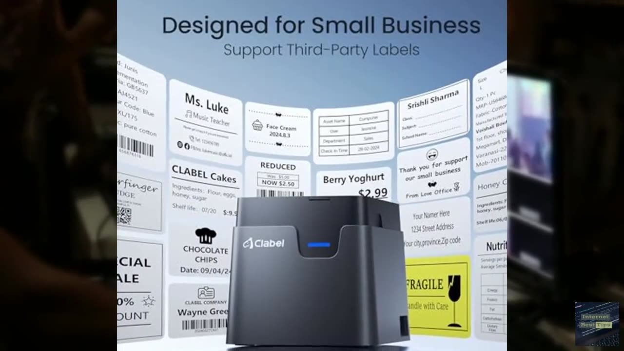 CLABEL Desktop Bluetooth Label Printer: CT221D Label Maker Machine with Direct T