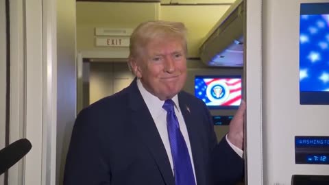 Trump on Presidents' Day [On Air Force One]