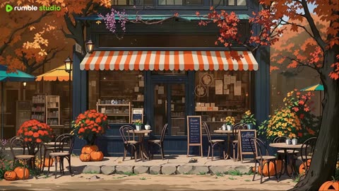 hostly Coffee Shop 🍂 | Halloween Lofi Vibes ☕ Relax • Study • Work