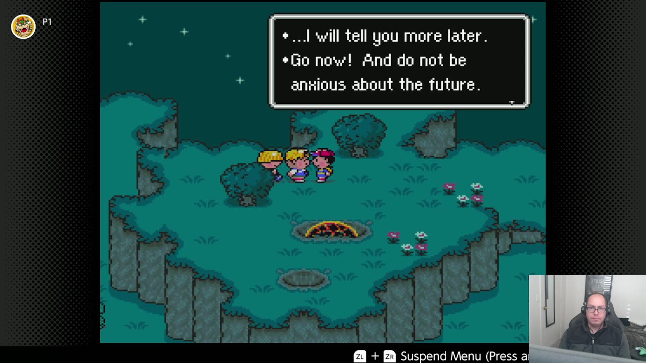 Playing EarthBound.