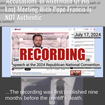 Fact Check: Video Of JD Vance Talking About 'Parodies', 'Accusations' After Pope Meeting NOT Real