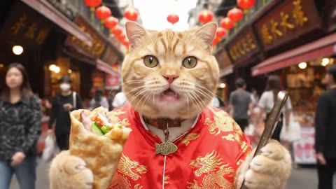 Vlog of a ginger cat from China