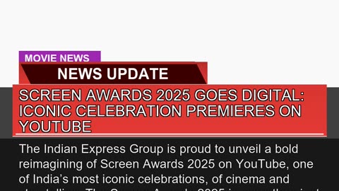 Screen Awards Goes Digital Iconic Celebratio