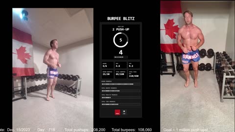 Everyday 450 push ups and 180 Burpees!