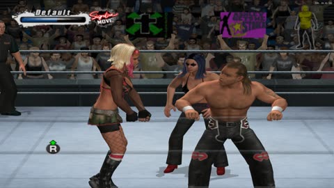 WWE SmackDown vs. Raw 2009 ps2 | HBK vs Ashely vs bot