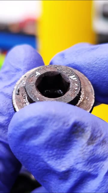 Bicycle crank bolt restoration.