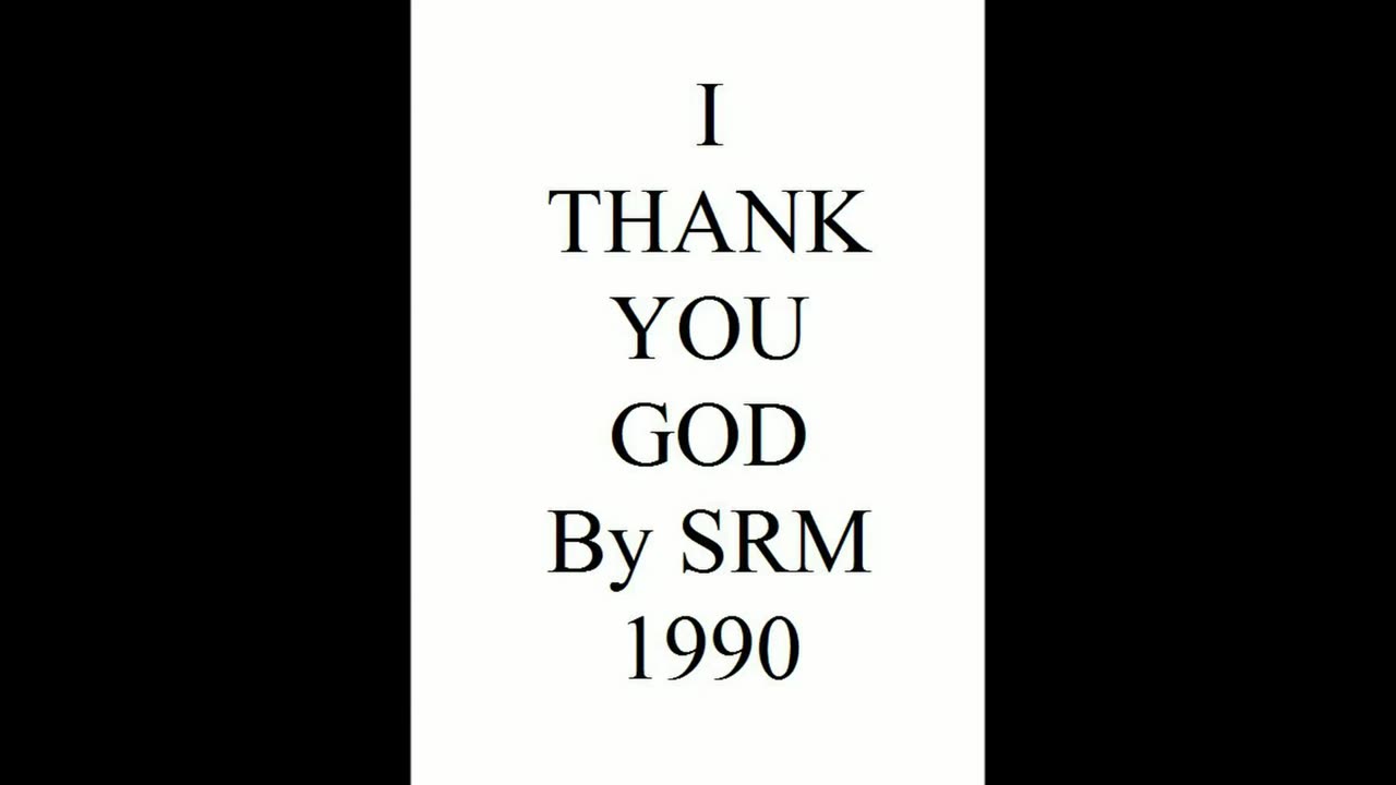 I THANK YOU GOD 1990