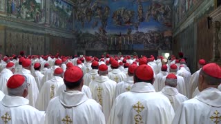 Pope Leo XIV arrives for his first mass as pontiff