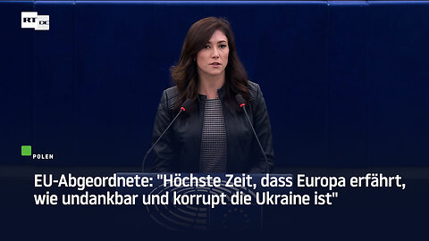 EU-Abgeordnete: "Höchste Zeit, dass Europa erfährt, wie undankbar und korrupt die Ukraine ist"
