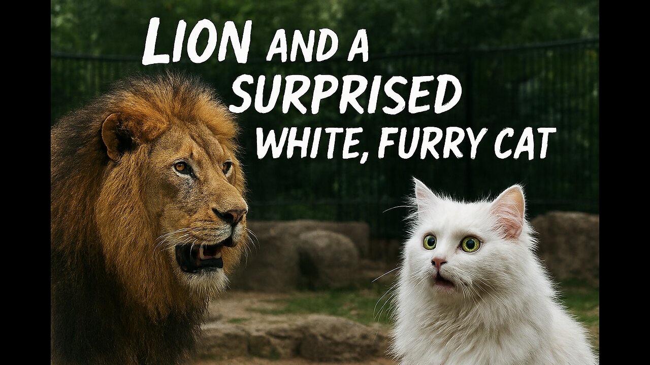 Lion Surprised Cat