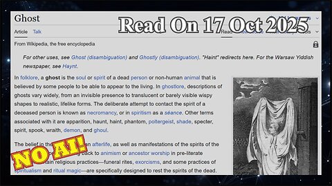 Ghosts (No AI) - 17 Oct 2025